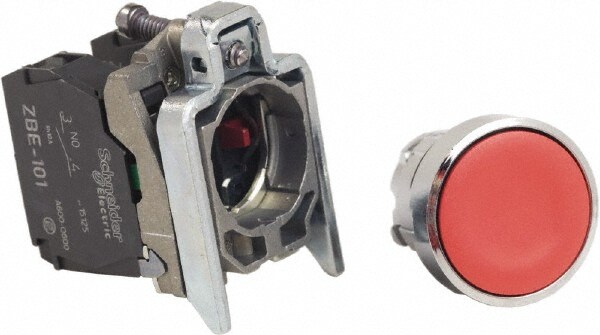 Schneider Electric XB4BA45 Push-Button Switch: 22 mm Mounting Hole Dia, Momentary (MO) Image