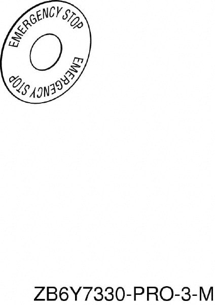 Round, Legend Plate - Emergency Stop