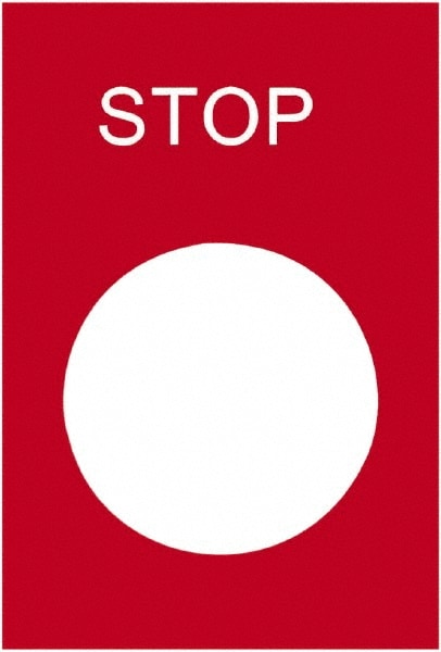 Rectangular, PVC Legend Plate - Stop