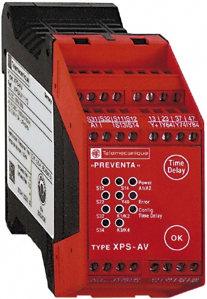 Schneider Electric XPSAV11113 24 VDC, Electromechanical & Solid State Screw Clamp General Purpose Relay Image