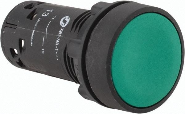 Schneider Electric XB7NA31 Push-Button Switch: 22 mm Mounting Hole Dia, Momentary (MO) Image