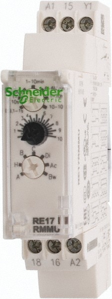 Schneider Electric RE17RMMU 100 hr Delay, Multiple Range SPDT Time Delay Relay Image