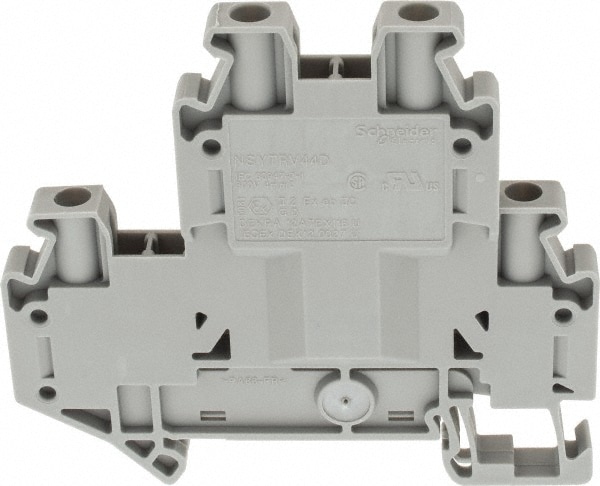 2 Poles, 800 Volt, 36 Amp, -40 to 266°F, DIN Rail Mount, Polyamide Passthrough Terminal Block