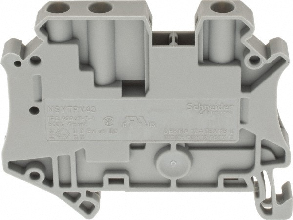 1 Pole, 500 Volt, 41 Amp, -40 to 266°F, DIN Rail Mount, Polyamide Passthrough Terminal Block