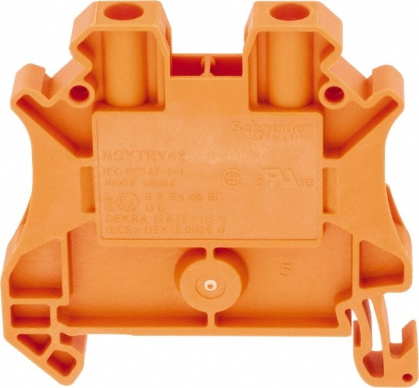 1 Pole, 1,000 Volt, 32 Amp, -40 to 266°F, DIN Rail Mount, Polyamide Passthrough Terminal Block