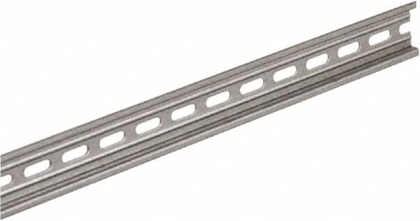 1m Long x 0.3 Inch Wide x 1.38 Inch High x Steel DIN Rail