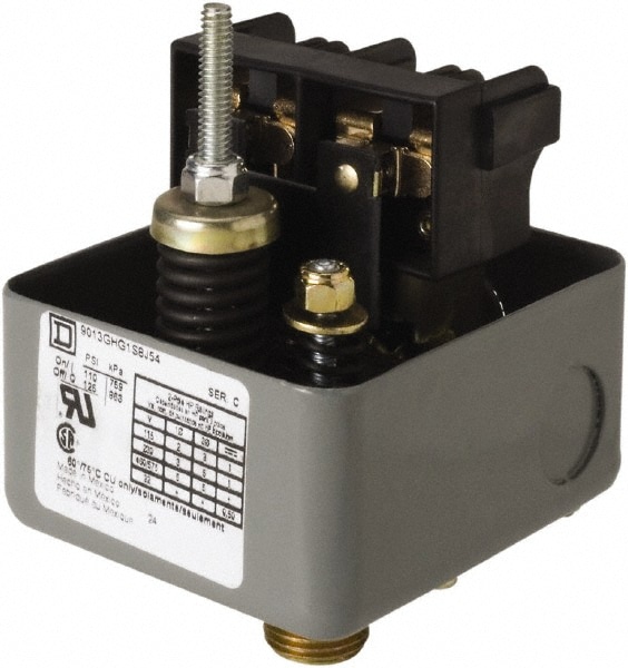 Square D 9013GHG1S8J54 1 NEMA Rated, DPST, 110 to 125 psig, Vacuum Switch Pressure and Level Switch Image