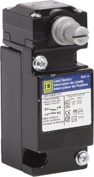 Square D 9007AEQ2724 General Purpose Limit Switch: SPDT, NC, Roller Lever Image