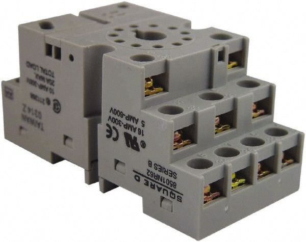 Square D 8501NR62B 11 Pins, 300 VAC, 10 Amp (CSA) and 16 Amp (UL), Square Relay Socket Image