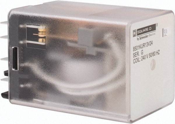 Square D 8501KUR13V24 11 Pins, 1 hp at 277 Volt & 1/3 hp at 120 Volt, 3 VA Power Rating, Square Electromechanical Plug-in General Purpose Relay Image