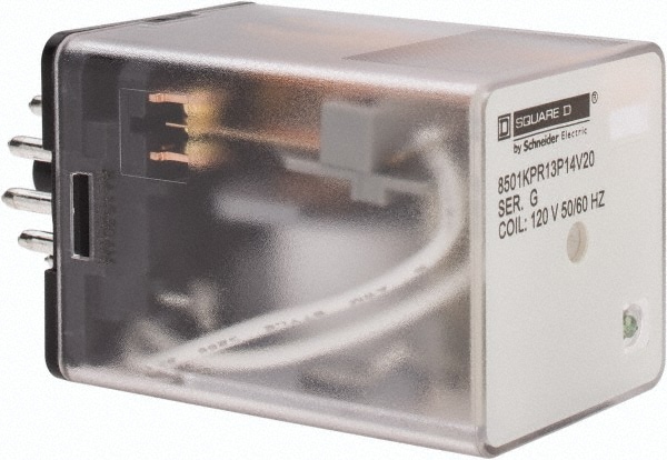 Square D 8501KPR13P14V20 11 Pins, 1 hp at 277 Volt & 1/3 hp at 120 Volt, 3 VA Power Rating, Octal Electromechanical Plug-in General Purpose Relay Image