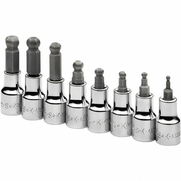 SK 8 Piece 3/8" Drive Metric Ball Hex Bit Socket Set 69696219