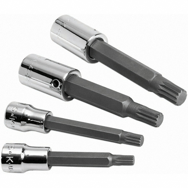 SK 4 Piece 3/8 & 1/2" Drive Metric Triple Square Bit Socket Set