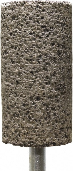Mounted Point: 1" Thick, 1/4" Shank Dia, W222, 36 Grit, Coarse