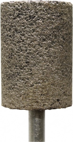 Mounted Point: 1" Thick, 1/4" Shank Dia, W221, 30 Grit, Coarse