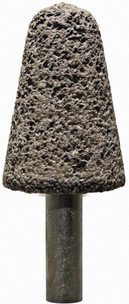 Mounted Point: 3/4" Thick, 1/4" Shank Dia, A5, 36 Grit, Coarse