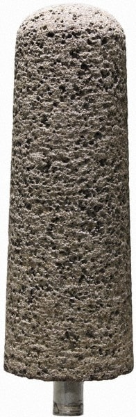Mounted Point: 1" Thick, 1/4" Shank Dia, A3, 36 Grit, Coarse