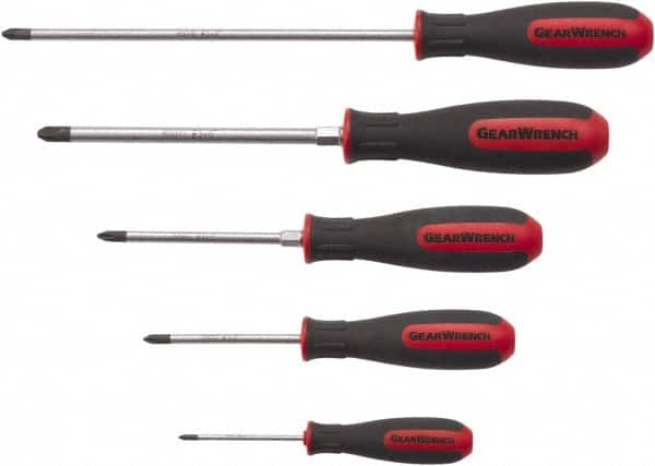 GEARWRENCH 80052H Screwdriver Set: 5 Pc, Phillips 