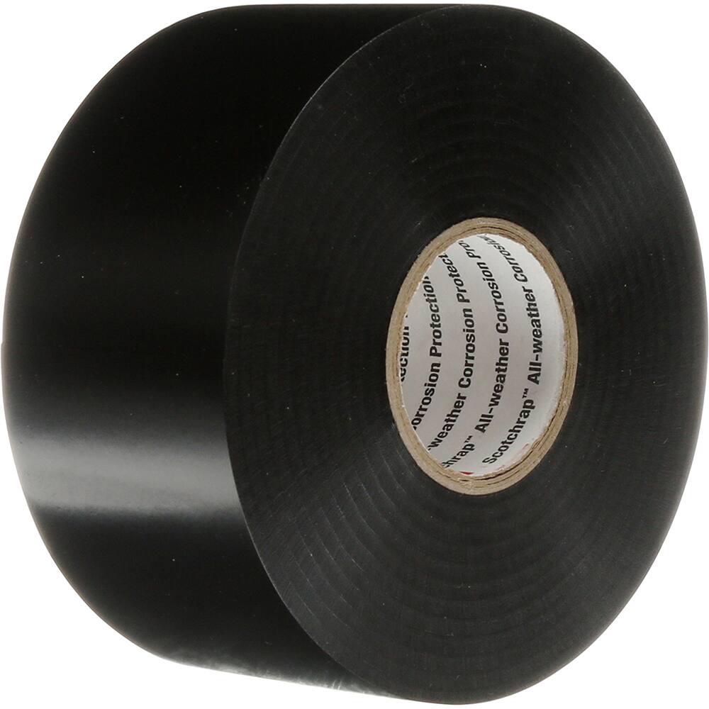 Electrical Tape: 3" Wide, 100' Long, 10 mil Thick, Black