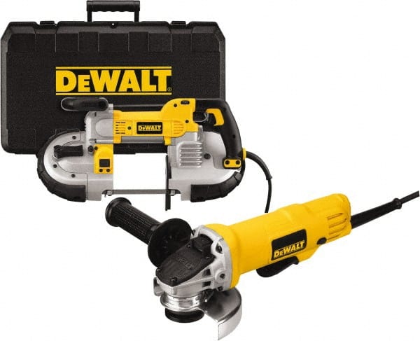 Electric Tool Combination Kits; Tools: 4-1/2" Angle Grinder; Band Saw ; Amperage: 10 ; Voltage: 120 ; Includes: 4-1/2 Paddle Switch Grinder; Blade; Deep Cut Variable Speed Bandsaw; Hex Key; Kit Box ; PSC Code: 5130