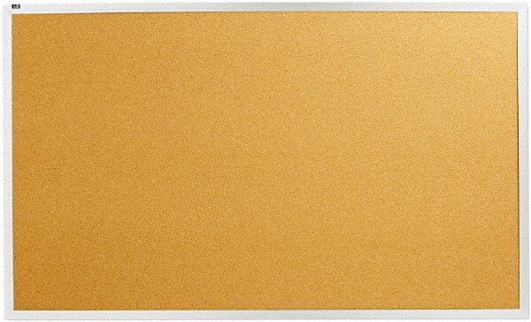 Bulletin Board: 60" Width, 36" Height, Cork Board, Natural Cork