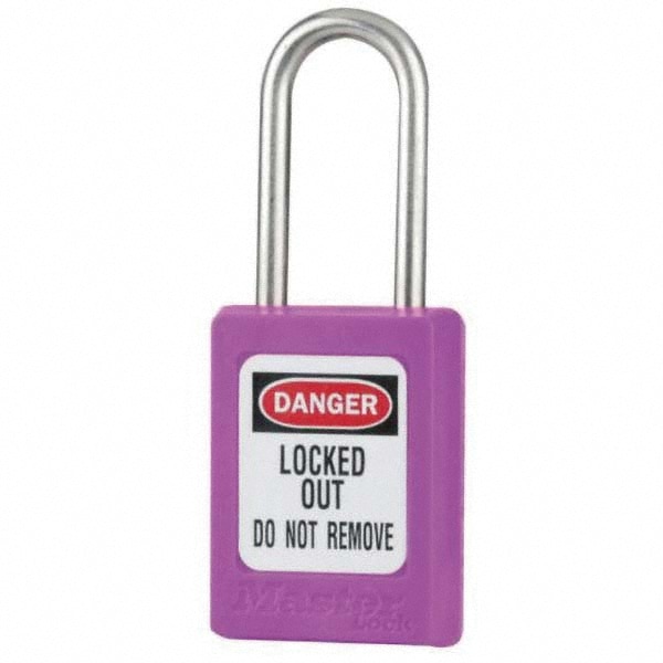 Master Lock Lockout Padlock Keyed Different, Thermoplastic, Steel
