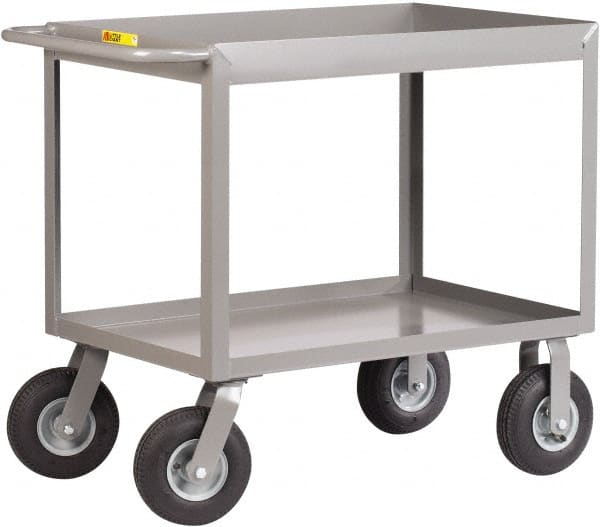 LITTLE GIANT DS-3060X3-9P Deep Shelf Utility Cart: Steel, Gray 