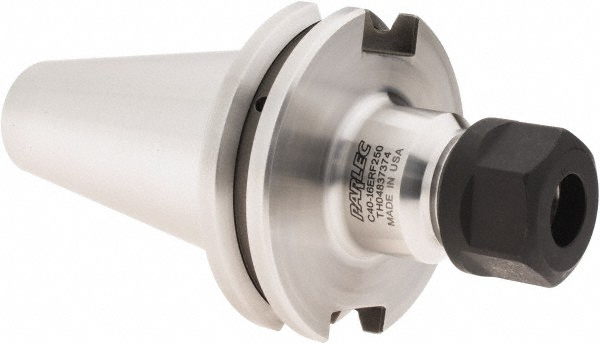 Collet Chuck: 0.0197 to 0.3937" Capacity, ER16 Collet, Taper Shank - 2.5000" Projection, 0.0002" TIR, Through Coolant