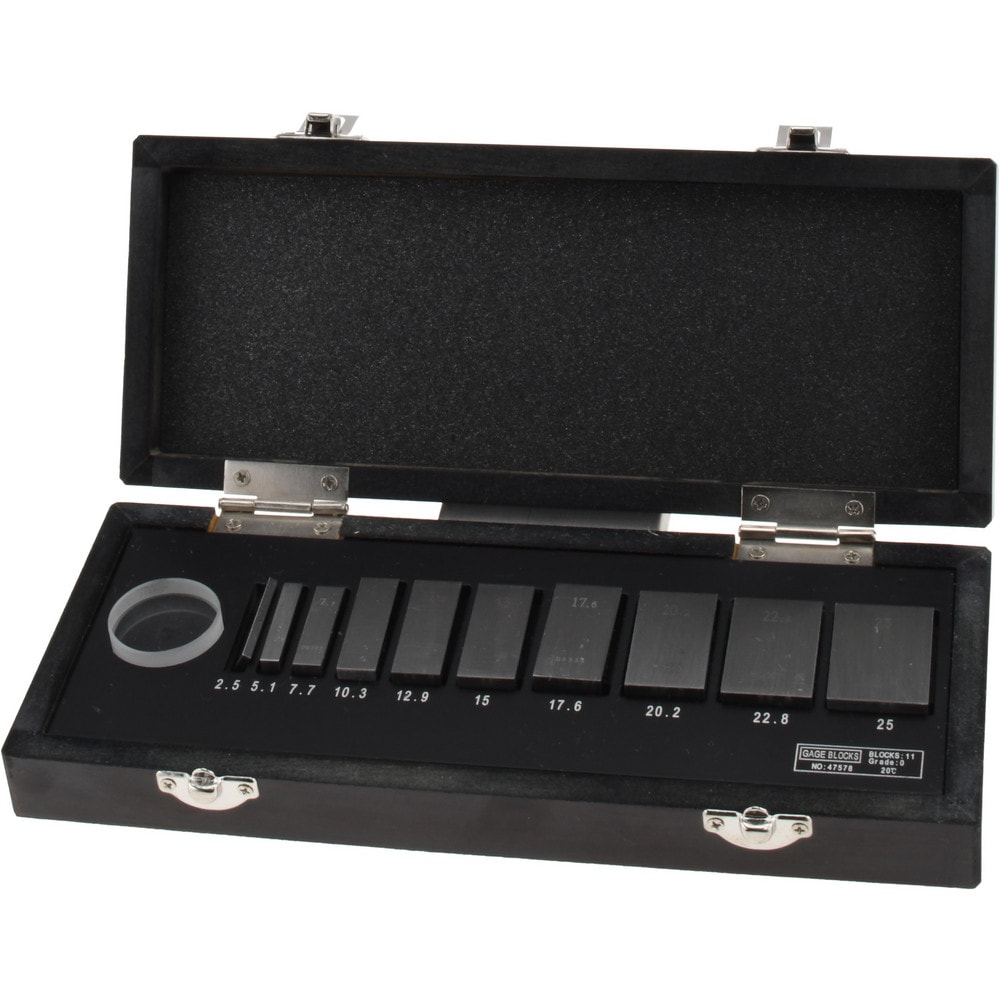 Gage Block Set: 10 Pc, Steel