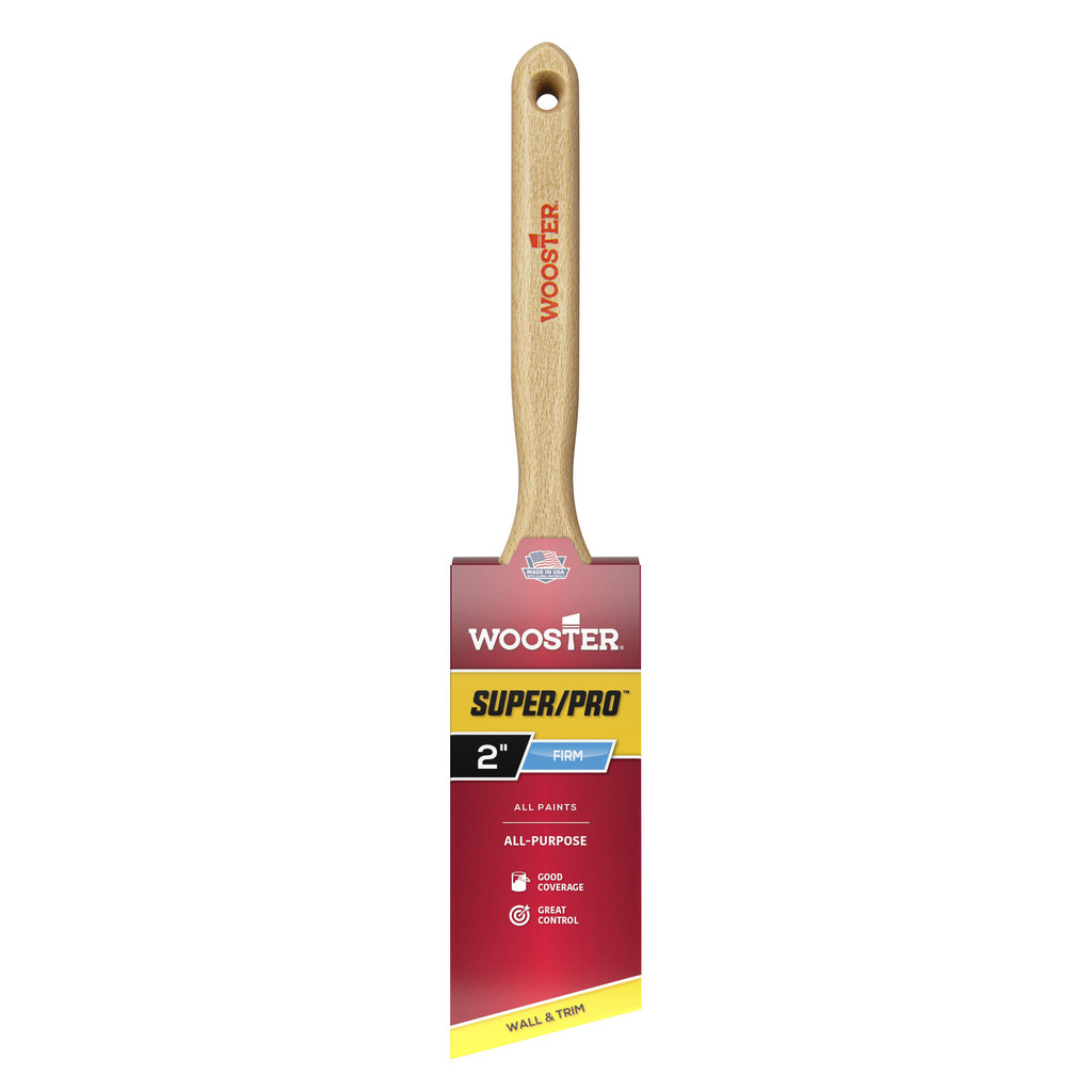 Photos - Wheelbarrow / Trolley Wooster Brush Paint Brush: 2" Wide, Nylon, Synthetic Bristle - 7-3/16" Fluted Wood Handle | 6-Pack | Part #J4112-2 J4112-2