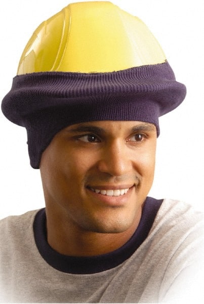 One Size Fits All Size, Blue/Yellow, Over Hard Hat Ear Band Winter Liner