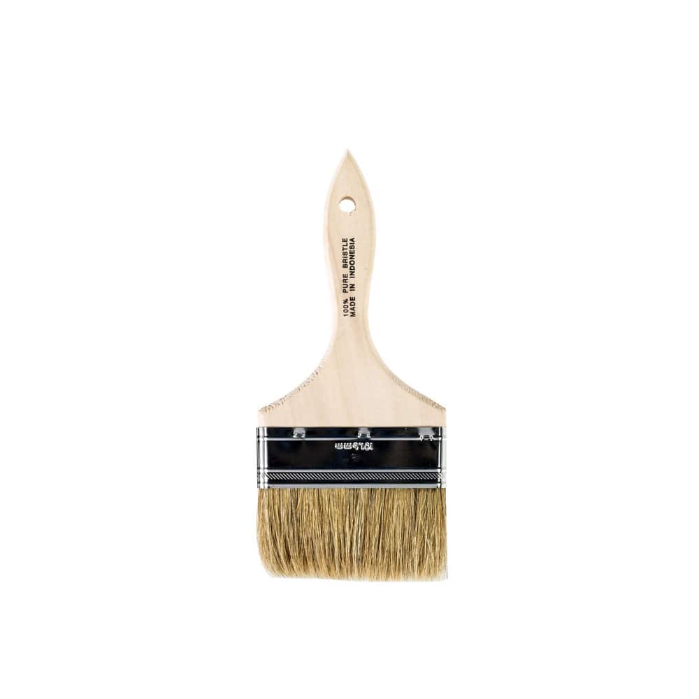Wooster Brush - Paint Brush: 4″ Wide, Hog, Natural Bristle - 69870400 - MSC  Industrial Supply