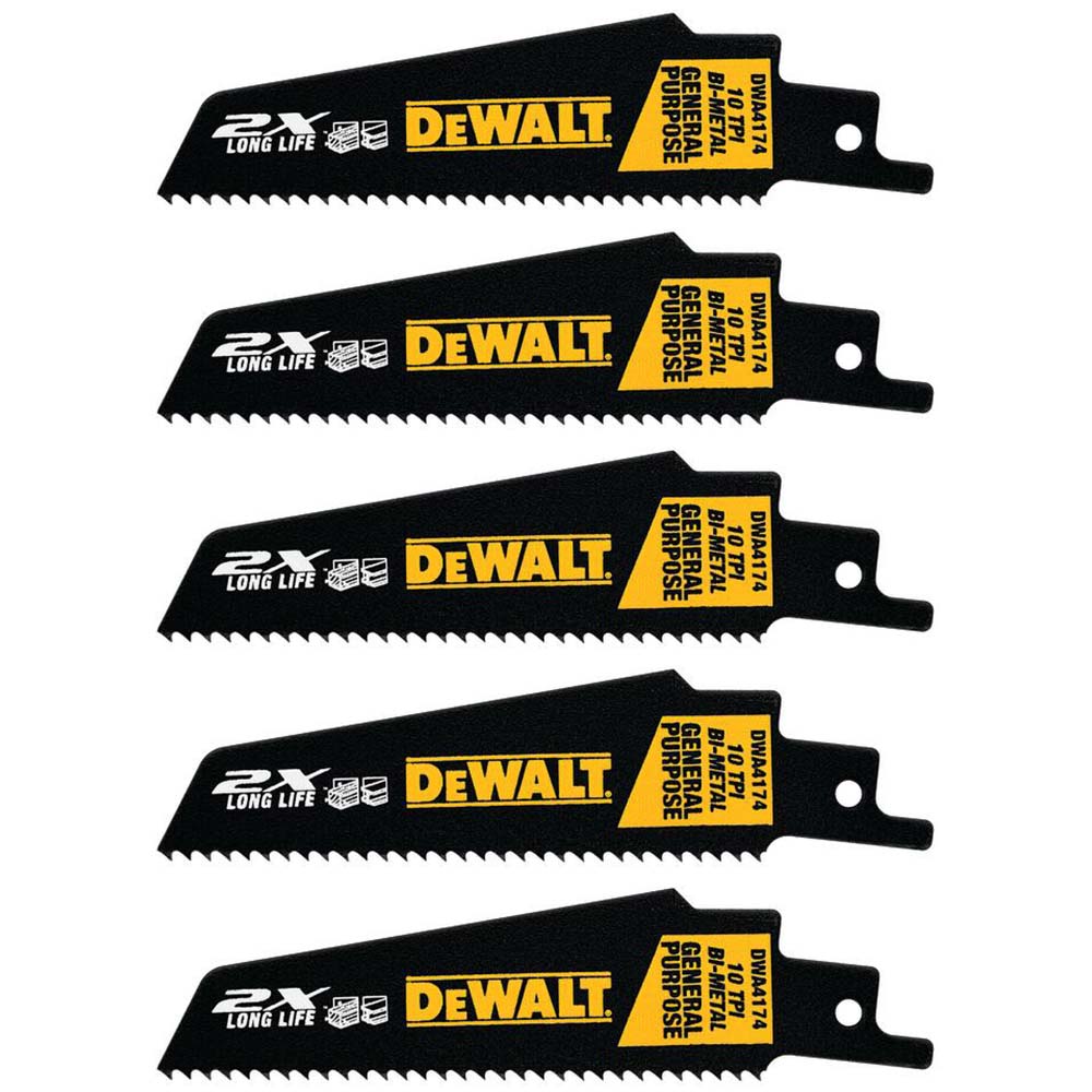 DeWALT Reciprocating Saw Blade 4" Long, High Speed Steel MSC Direct