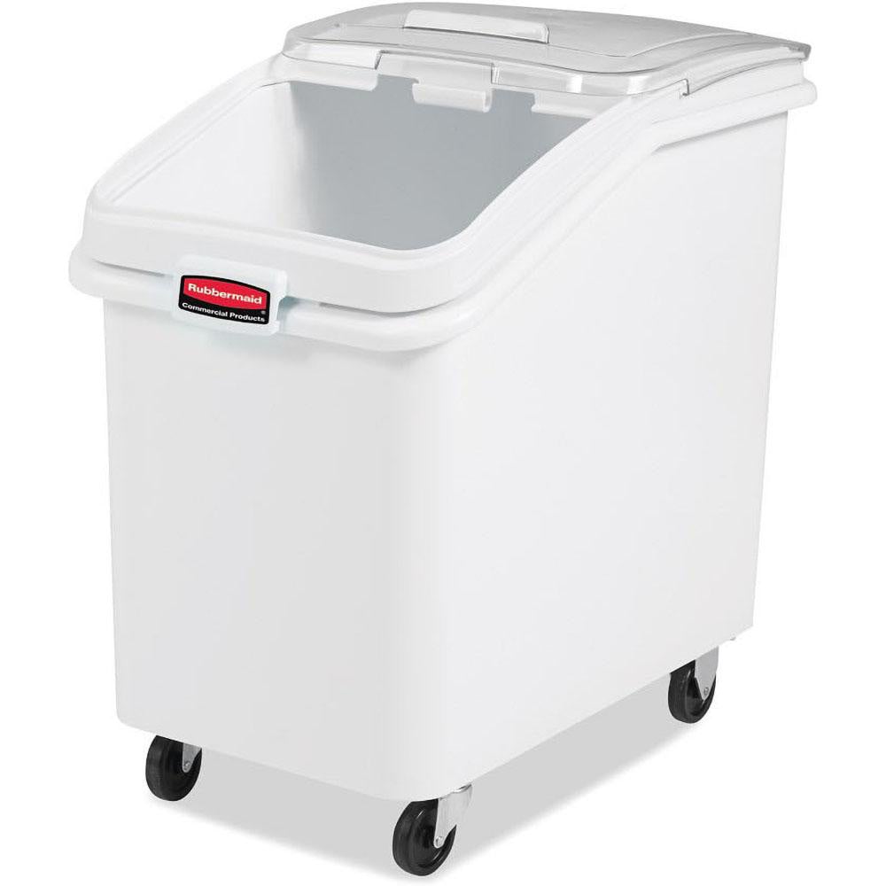 Rubbermaid Food Bin Container: Polypropylene, Rectangular - 28 OAH, 18 Overall Dia | Part #FG360388WHT