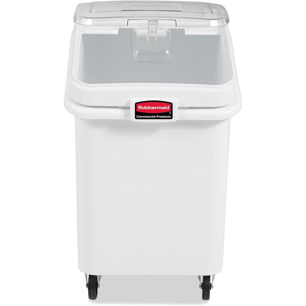 Rubbermaid Food Bin Container: Polypropylene, Rectangular - 28 OAH, 18 Overall Dia | Part #FG360388WHT