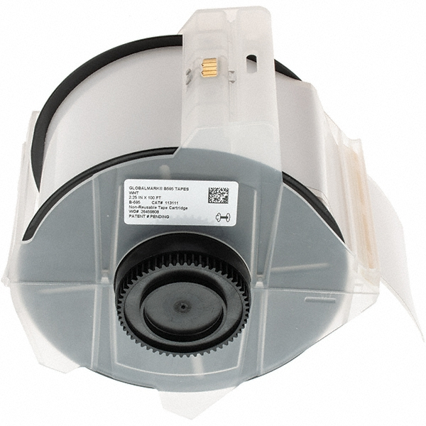 Vinyl Tape: 2-1/4" x 100', White - Use with Globalmark Industrial Labeling System