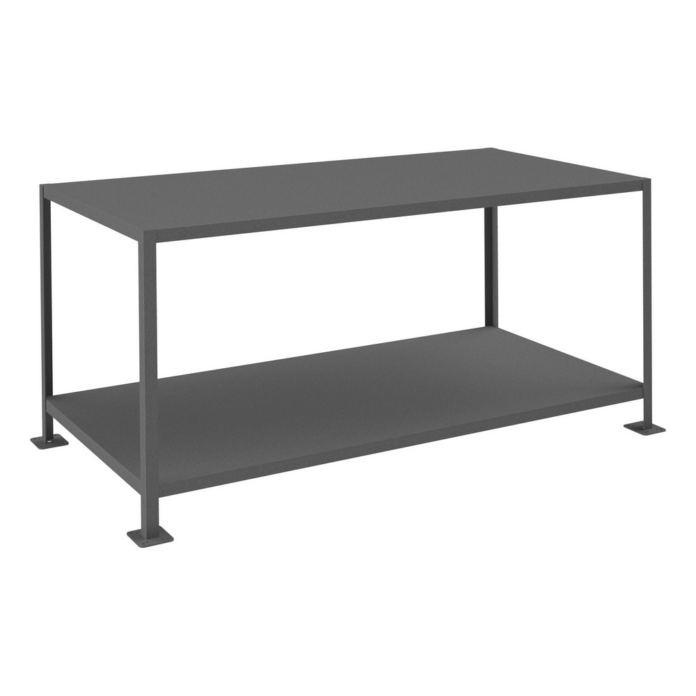 Durham Stationary Work Table 751/4" Wide, 363/16" High, Powder Coated & Textured, 16 Gauge
