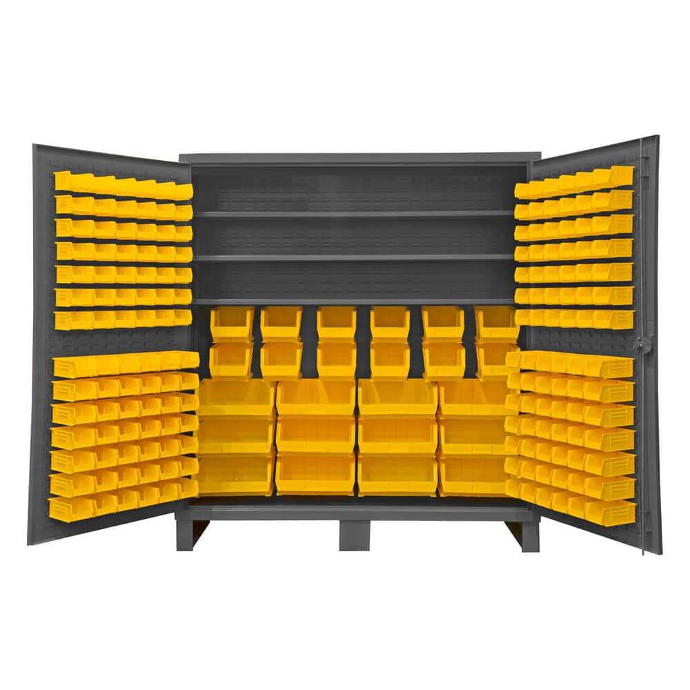 Durham HDC72-192-3S95 Bin Steel Storage Cabinet: 72" Wide, 24" Deep, 78" High 