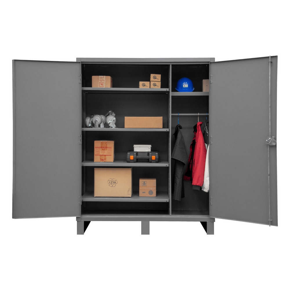 Durham HDWC246078-5S95 Combination Steel Storage Cabinet: 60" Wide, 24" Deep, 78" High 