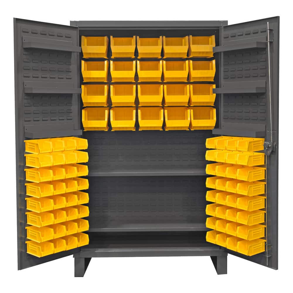 Durham HDC48-84-2S6D95 Bin Steel Storage Cabinet: 48" Wide, 24" Deep, 78" High 