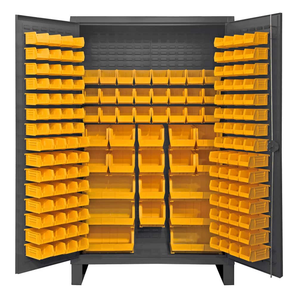 Bin Steel Storage Cabinet: 48" Wide, 24" Deep, 78" High