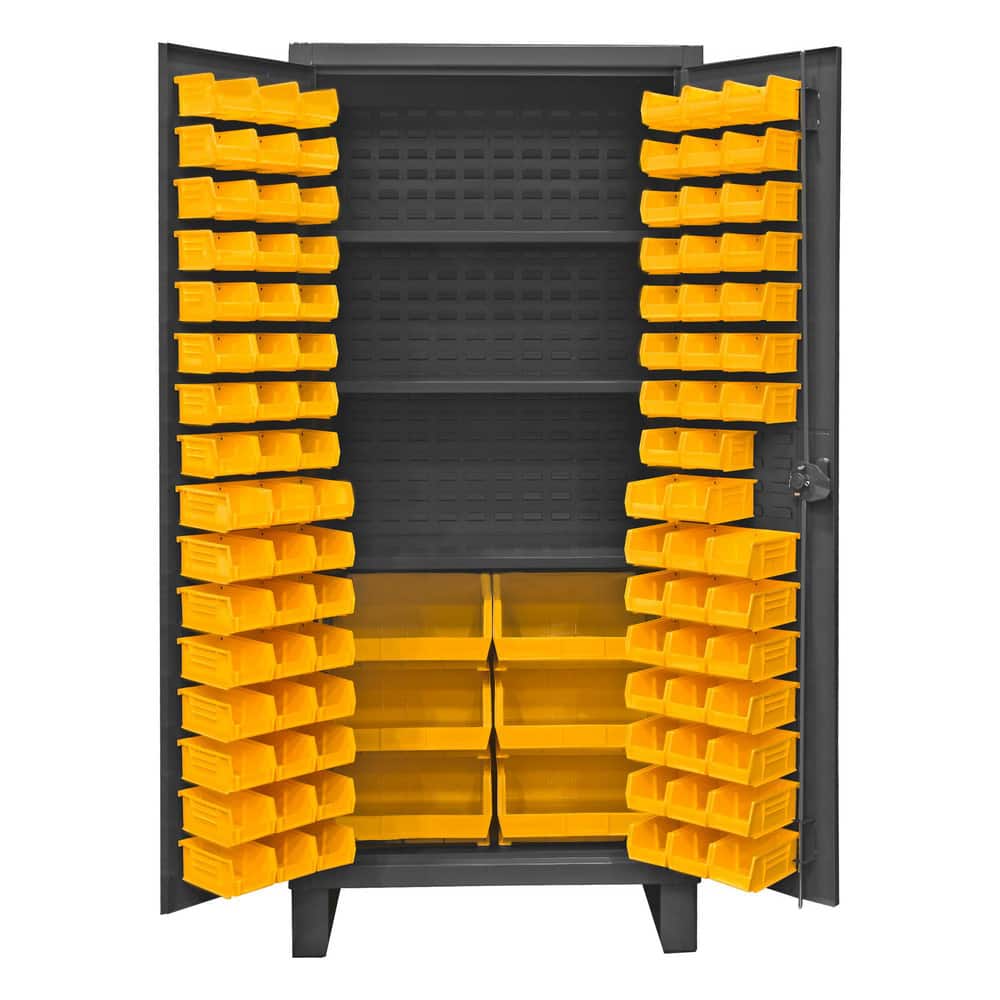 Durham HDC36-102-3S95 Bin Steel Storage Cabinet: 36" Wide, 24" Deep, 78" High 