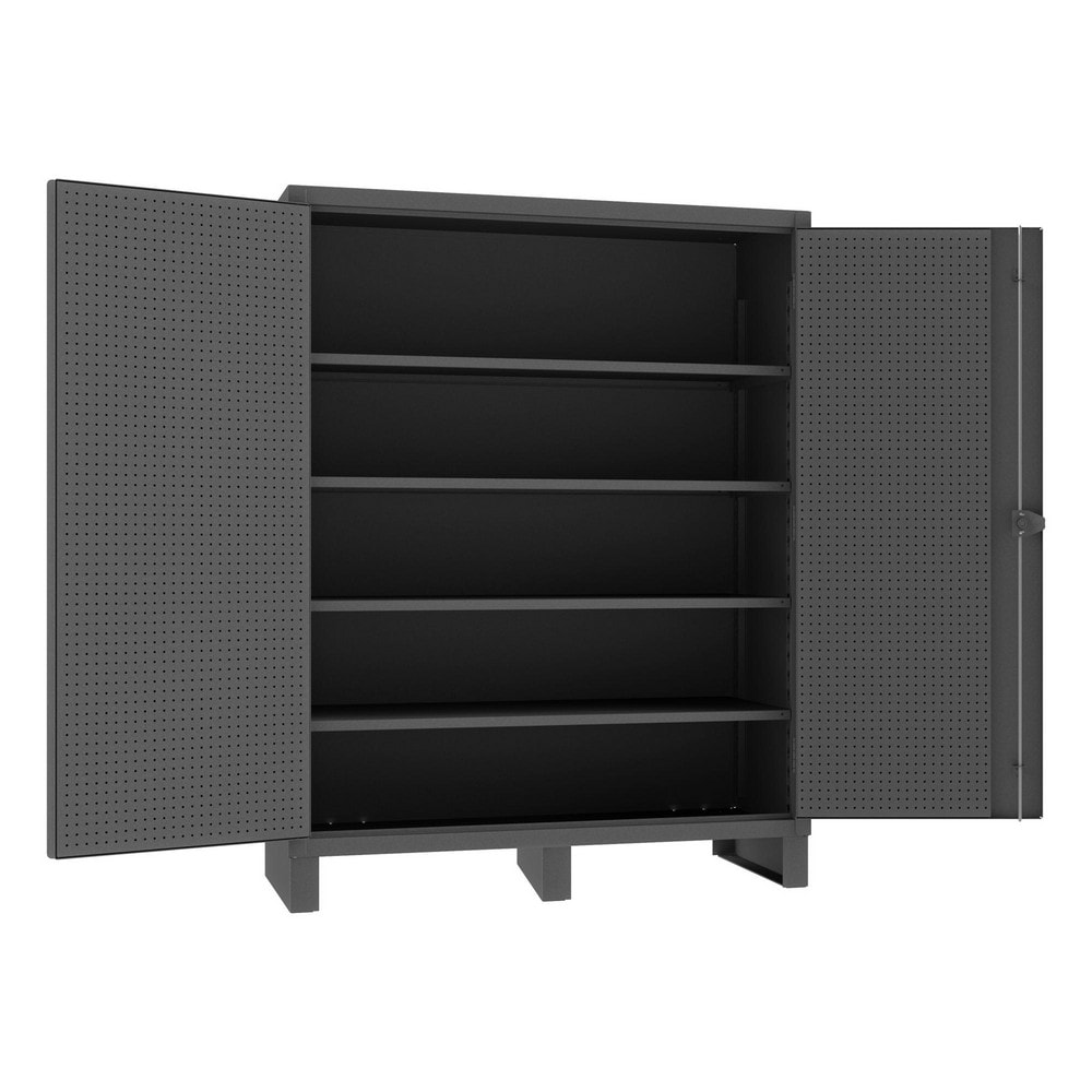 Durham HDCP246078-4S95 Pegboard Steel Storage Cabinet: 60" Wide, 24" Deep, 78" High Image