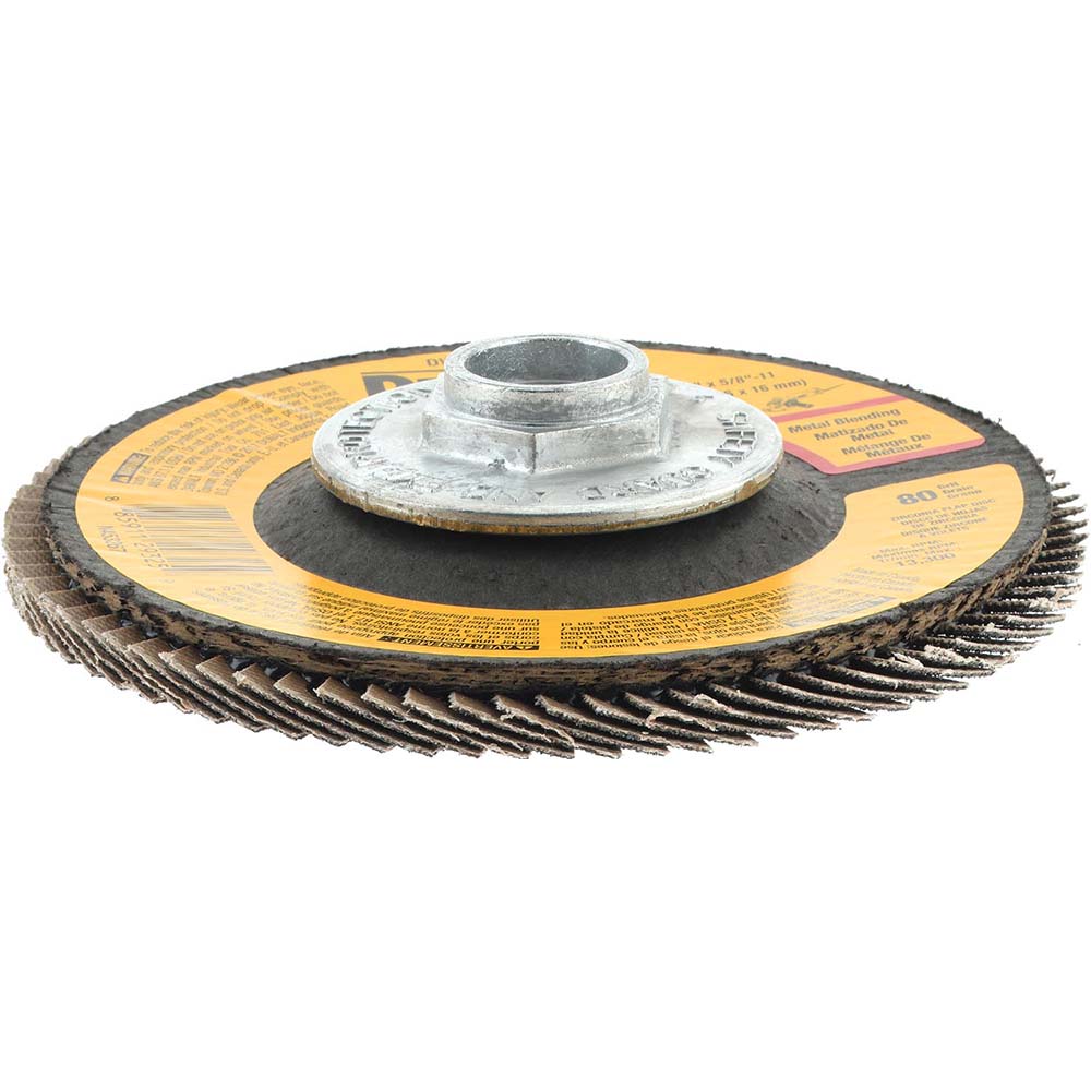 DeWALT Flap Disc 41/2" Dia, 80 Grit, Zirconia Alumina, Type 29 MSC Direct