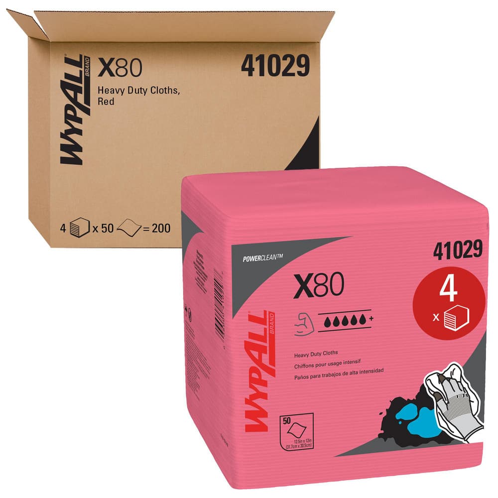 WypAll 41029 Shop Towel/Industrial Wipes: 1/4 Fold & X80 