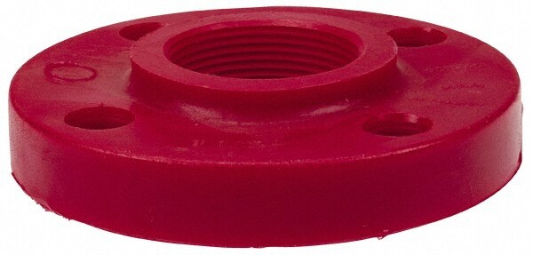 1/2" Pipe, 3-1/2" OD, PVDF Threaded Pipe Flange