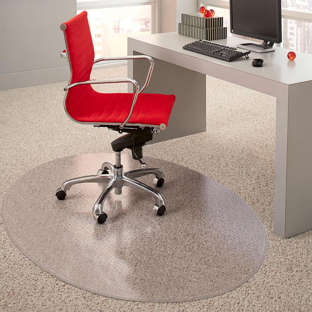 EverLife 60" x 48" Oval Chair Mat for Medium Pile Carpet