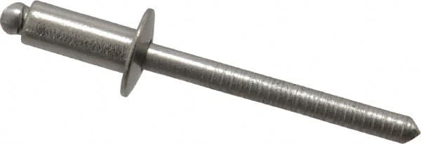 RivetKing® Open End Blind Size 64, Dome Stainless Steel Body, Stainless Steel Mandrel 70071659 - MSC Industrial Supply