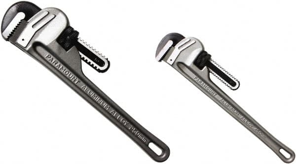 Paramount 6439779/6439778 Straight Pipe Wrench Set: 2 Pc, 10" & 18" Wrench, Inch 