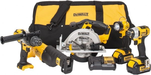 DeWALT Cordless Tool Combination Kit: 20V, Pc 70102975 MSC  Industrial Supply